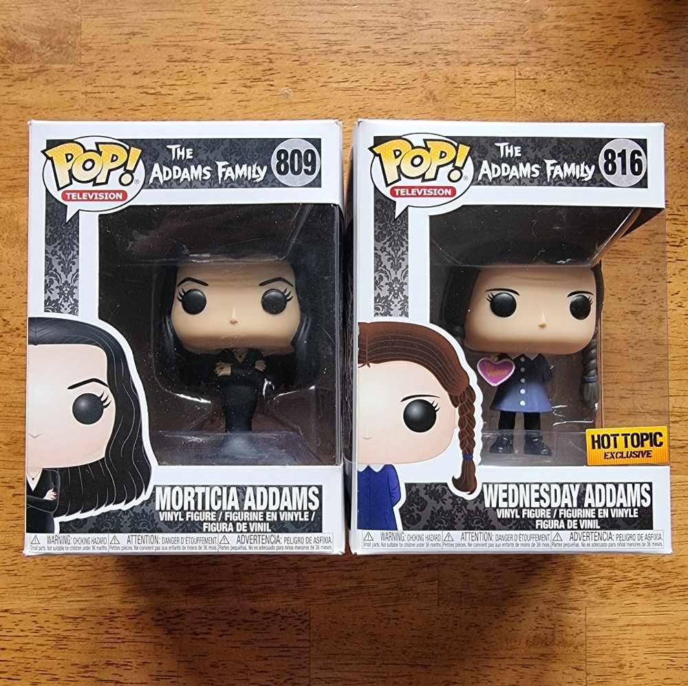 Funko Pop! The Addams Family Morticia & Wednesday Addams Vinyl Figures